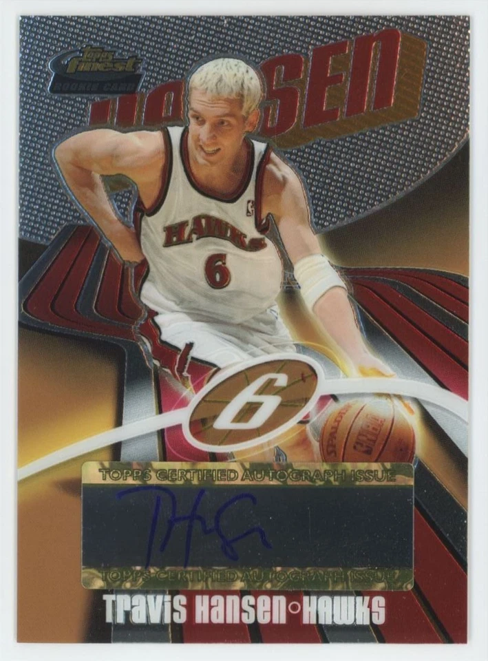 2003-04 Topps Finest Travis Hansen Rookie Auto /999 Hawks #151 A1 - Image 1 of 2