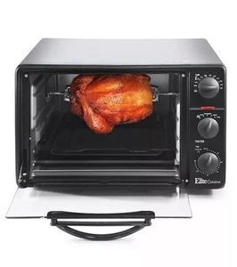 Elite Cuisine 23L Countertop Toaster Oven Rotisserie, Bake, Broil, Toast Warm - Picture 1 of 15