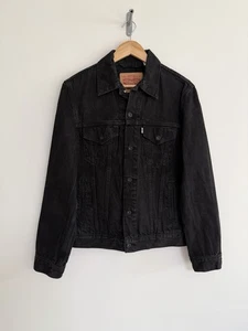 Levi’s Denim Trucker Jean Jacket Black Medium - Picture 1 of 14