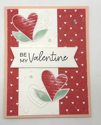 Stampin’ Up! Kit de Tarjetas de San Valentín, Juego de 5, DSP, Repujado, Corazones, Bling Foto 1 de 4