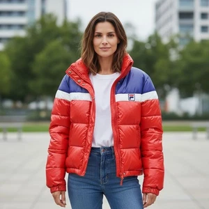 Womens Fila Danica Quilted Ski Puffer Coat Jacket Medium BNWT - Picture 1 of 9