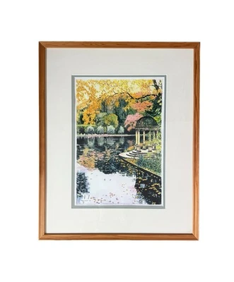 Curtis Arboretum Pavillon Kunstdruck Wyncote PA gerahmt Wandbild vertikal 1997 - Bild 1 von 4