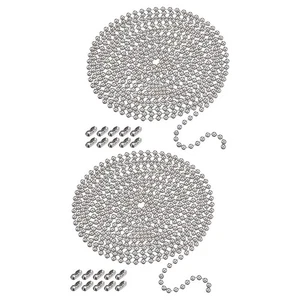  2 Sets Metal Bead Extension Chain Pull Connectors Ceiling Fan with - Picture 1 of 12