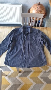 Jeff Banks Mens Blue Mix Stylish Spot Shirt Long Sleeve Size XL Chest 46"-48" - Picture 1 of 5