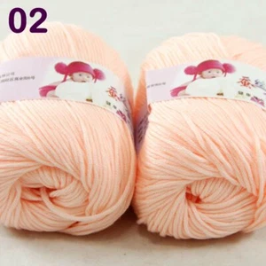 Sale 2BallsX50gr Baby Cashmere Silk Wool Children hand knitting Crochet Yarn 02 - Picture 1 of 12