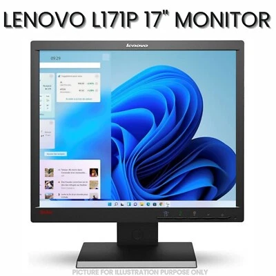 Lenovo L171P 17" LCD Monitor DVI-D VGA With & Without Stand - Image 1 of 4