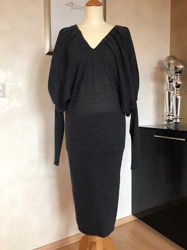 Abito a maglia Fendi in lana donna grigio scuro taglia M