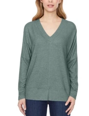 Suéter Buffalo David Bitton Súper Suave Acogedor Cuello en V Verde Salvia Mediano Foto 1 de 3