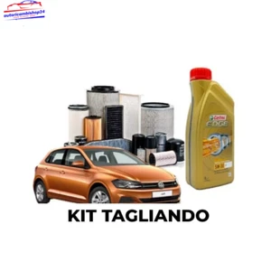 KIT TAGLIANDO + OLIO CASTROL 0W20 VOLKSWAGEN POLO VI 1.0 TSI 70KW 95CV - Picture 1 of 3