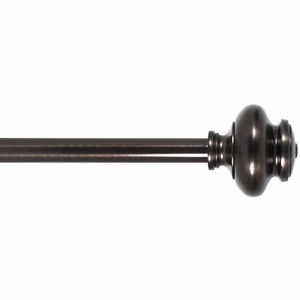 Logan Capped Knob 3/4" Curtain Drapery Rod- Three Colors, One Size - Picture 1 of 3