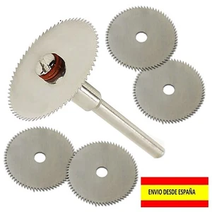 SET DE 5 DISCOS DE CORTE Y V�STAGO DE FIJACION PARA DREMEL MANUALIDADES MAQUETAS - Imagen 1 de 3