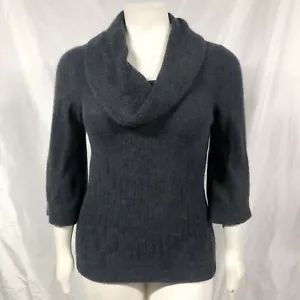 CLASSIQUES ENTIER Pullover anthrazit 100% Kaschmir Wasserfallausschnitt Größe XL - Bild 1 von 6