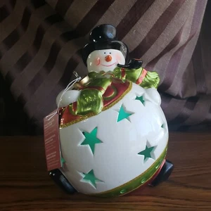 Frosty Luminary flammenlose Kerze bernsteinfarben oder mehrfarbig auf Timer QVC - Bild 1 von 12