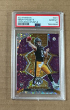 2022 Mosaic Card #301 Kenny Pickett Rookie No Huddle Purple /50 Graded PSA 10