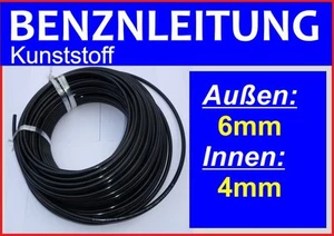 Benzinleitung Kraftstoffleitung Treibstoffleitung KUNSTSTOFF 6mm AD / 4mm ID - Bild 1 von 1