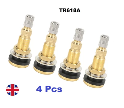 4X TR618A Air Liquid Water Tubeless Tyre Valve Stems Accessories for Tractor - Image 1 of 4