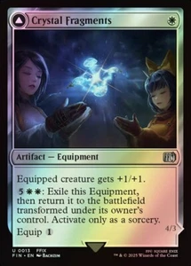 MTG Magic FIN Final Fantasy - 1x FOIL EN NM 0013 U Crystal Fragments - Picture 1 of 2