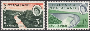 1960 Rhodesia and Nyasaland SC# 172-174 - View of Dam - 2 Different - M-H - Picture 1 of 2