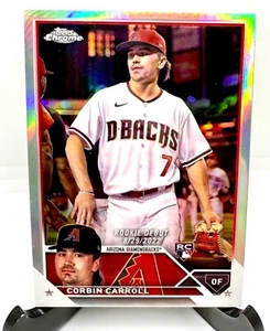 2023 Topps Chrome Update Corbin Carroll Refractor RK DEBUT Arizona Diamondbacks - Picture 1 of 2