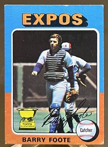 1975 Topps #229 : Barry Foote Rookie Cup MINI : Montreal Expos : VG+/EX