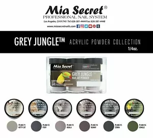 Mia Secret Nail Art Acrylic Collection Powder 6 Colors - GREY JUNGLE Set - Picture 1 of 3