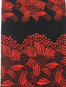Nuevo Diseñador Negro/Rojo Estampado Africano Artesanal Vestidos Fabricación Vendido por Yarda - Imagen 1 de 4