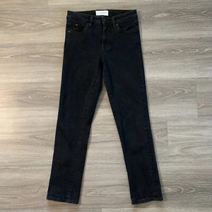 SLVRLAKE Lou Lou Jeans Womens Size 25 Black Skinny Ankle Mid Rise Denim - Picture 1 of 14