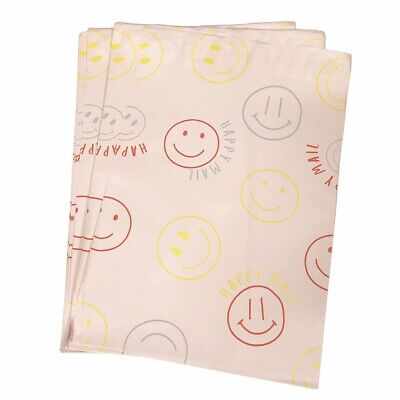 Happy Mail Smiley Designer Poly Mailer Bag Mailing Postal Bags Gifts Shipping • 4.99£