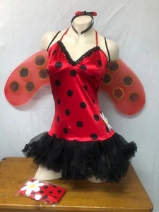 New Ladybird Lady Bug Tutu Dress Wings Stockings Leg Avenue 10 12 - Picture 1 of 7