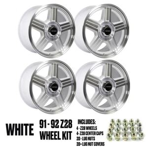 1991-1992 Chevrolet Camaro RS Z28 Style 17x9 White Wheels Rims Kit 17" Set of 4 - Picture 1 of 5