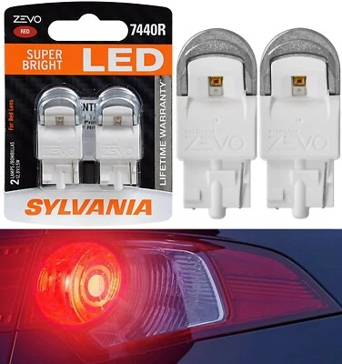 Luz LED Sylvania ZEVO 7440 roja dos bombillas señal de giro trasera actualización de repuesto Foto 1 de 4