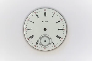 6S Elgin Pocket Watch Porcelain Dial 1011 - Picture 1 of 2