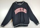 Vintage Pregame Athletics Rhode Island Pullover Windbreaker Jacke Größe XL schwarz