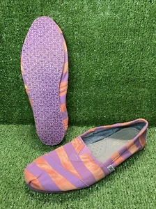 Zapatos para mujer Toms multicolores a rayas de lona talla 9,5 púrpura/naranja - Imagen 1 de 7