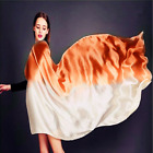 100*190 cm foulard en soie pour femmes dégradé coloré châle danse ventre foulard ondulé voile