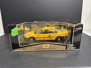 MAISTO CHEVROLET IMPALA YELLOW CAD TAXI PREMIERE EDITION MB 1:18 H.123 - Picture 1 of 3