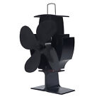 Heat Powered Stove Fan 4 Blades Heat Powered Strong Airflow 1500Rpm Low Nois Bgs