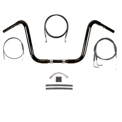 Kit de manillar Ape Hanger 1990-1995 Harley-Davidson Dyna 1 1/4" negro 12" Foto 1 de 2
