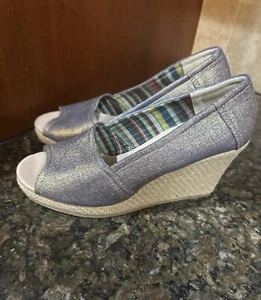 NWOT Box  Report Women’s Wedges Espadrille Chambray Blue /Gold Shoes Size 7.5 - Picture 1 of 19