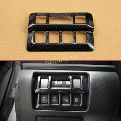 Tapicería de interruptor de tablero interior de coche de fibra de carbono para Subaru Impreza Crosstrek XV Foto 1 de 4