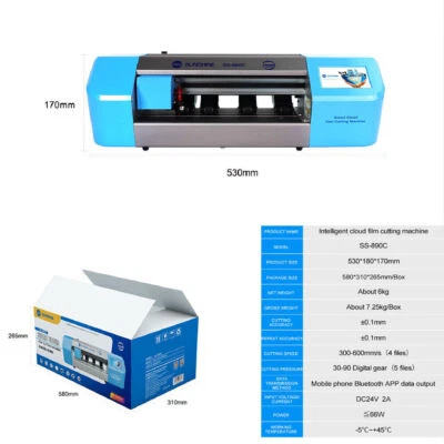 Cortadora de láminas protectora de pantalla para teléfono móvil máquina de corte de película de hoja automática 110/220 Foto 1 de 4