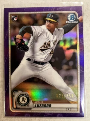 2020 Bowmen Chrome Jesus Luzardo R/C Purple #d 23/250 - Image 1 of 2