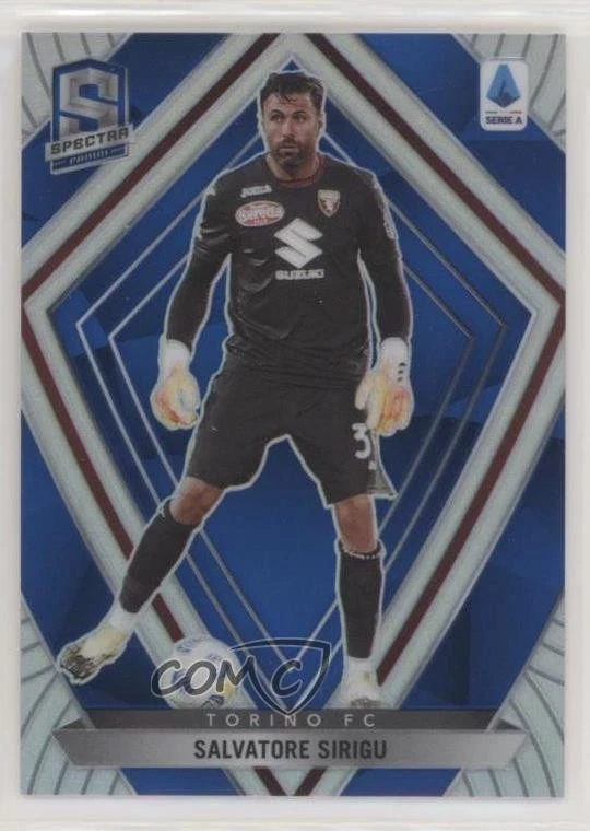 2020-21 Panini Chronicles Spectra Serie A Blue Prizm /49 Salvatore Sirigu #5 - Image 1 of 2