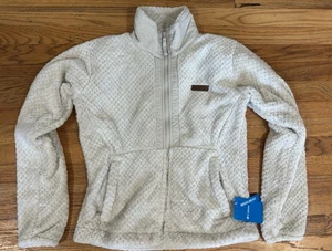 Columbia Womens Fireside III Sherpa Fleece Full Zip Jacket Medium Beige  $100 - Picture 1 of 10