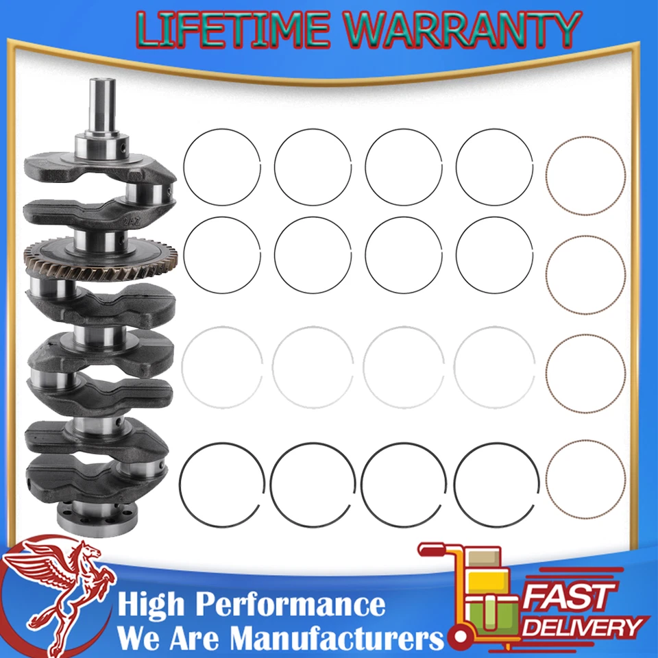 Juego de anillos de cigüeñal y pistón del motor 2AZ-FE para Toyota Camry Scion tC xB 2,4 L L4 Foto 1 de 4