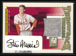 Stan Musial 2002 Donruss Elite Throwback Threads Jumbo Jersey Auto 8/100 - Bild 1 von 2