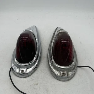 Vintage Pair (2) N.O.S. Dietz #80 Glass Lens Flat Cab Marker Clearance Lights - Picture 1 of 12