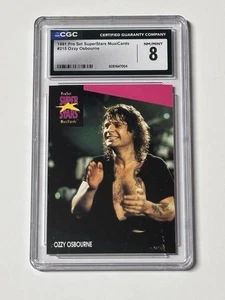OZZY OSBOURNE 1991 Pro Set SuperStars MusiCards #215 Graded 8 NM/MINT CGC - Picture 1 of 2