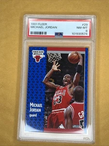1991 Fleer Michael Jordan #29 Chicago Bulls PSA 8 NM-MT - Picture 1 of 2