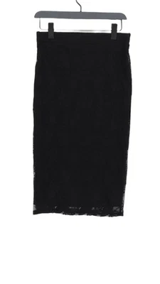 Oasis Women's Midi Skirt S Black Floral Polyamide with Elastane Midi A-Line - Image 1 of 4